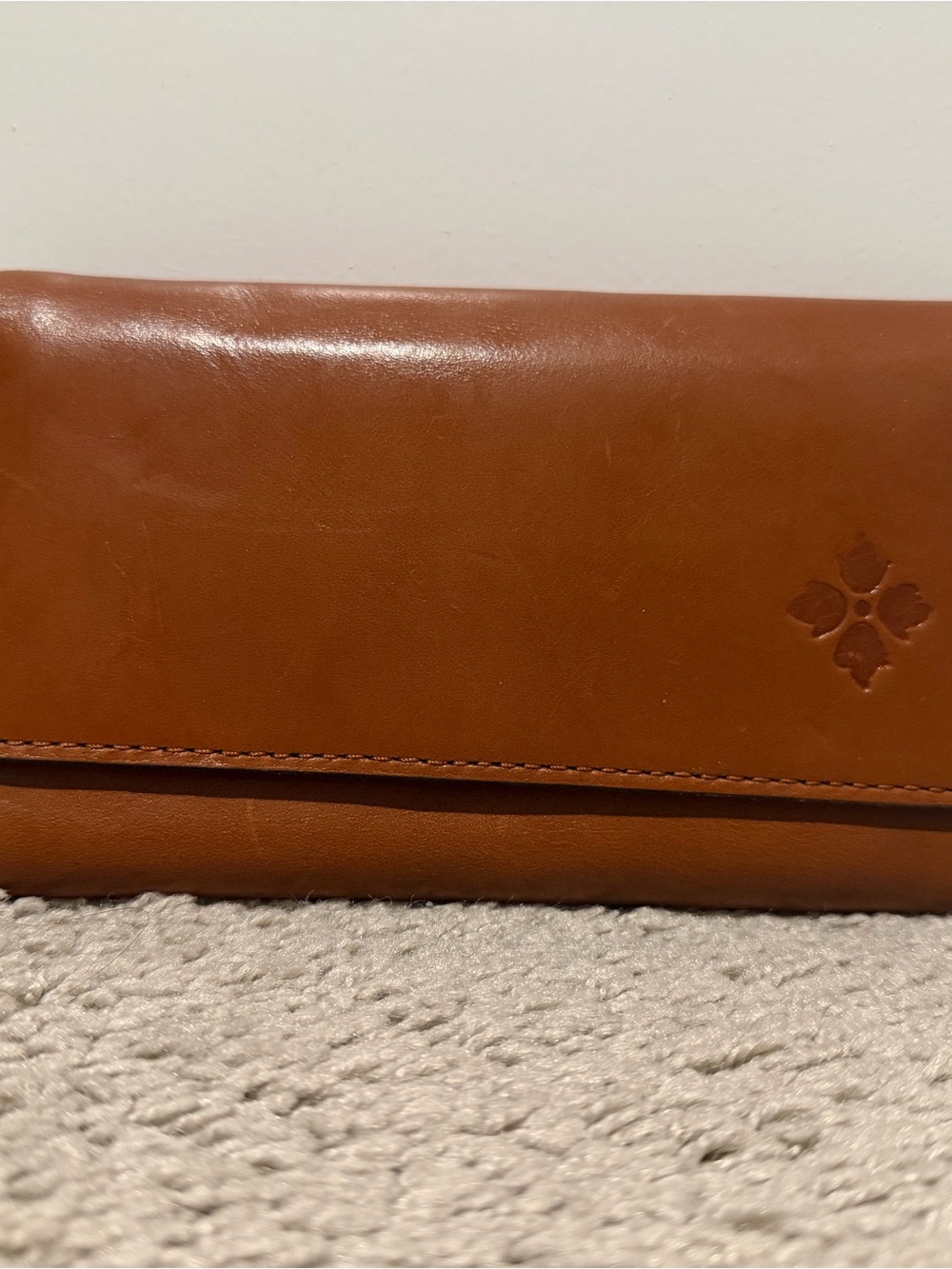 Patricia Nash Tan Leather Continental Wallet Clutch